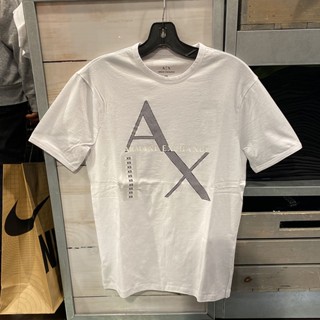 เสื้อยืดคอกลม แขนสั้น ผ้าฝ้ายแท้ พิมพ์ลายโลโก้ AX สไตล์คลาสสิก พร้อมป้ายแขวน แฟชั่นสําหรับผู้ชาย และผู้หญิง