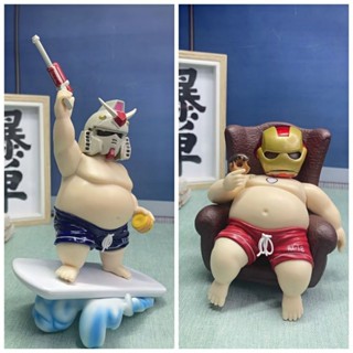 โมเดลฟิกเกอร์ อนิเมะ Big Muscle Ba Fat Boy Real Circle Yuanzu Surfing Fulian Iron Man สําหรับตกแต่งบ้าน