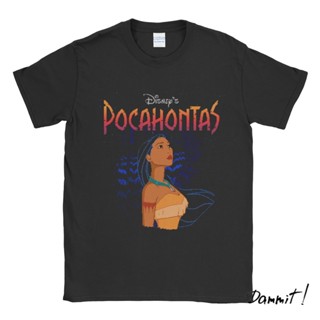 📦พร้อมส่ง ผ้าฝ้ายคอกลมเสื้อยืด พิมพ์ลาย Disney Pocahontas Dammit90sfrom