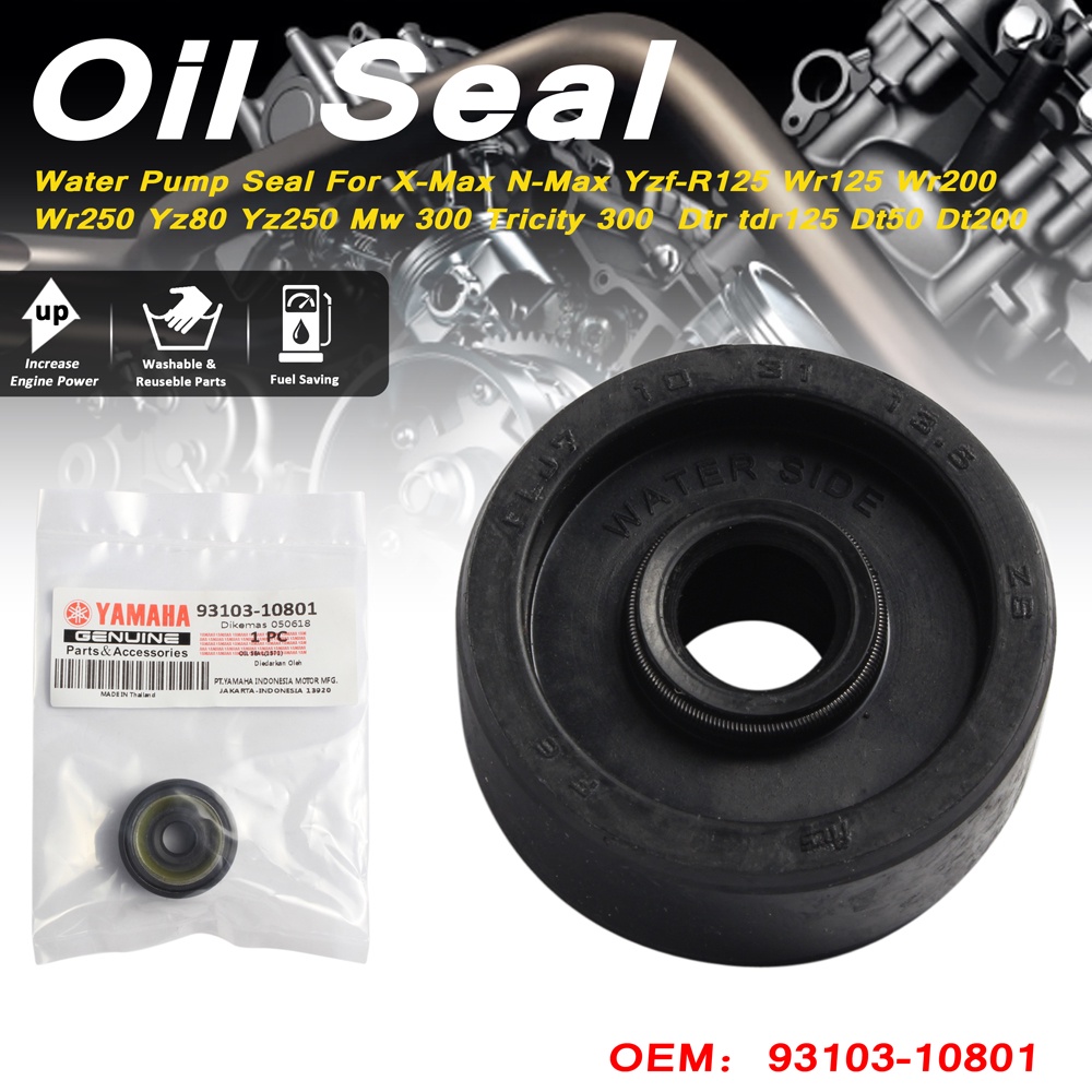 ซีลปั๊มน้ําสําหรับ X-Max N-Max Yzf-R125 Wr125 Wr200 Wr250 Yz80 Yz250 Mw 300 Tricity 300 Dtr tdr125 D