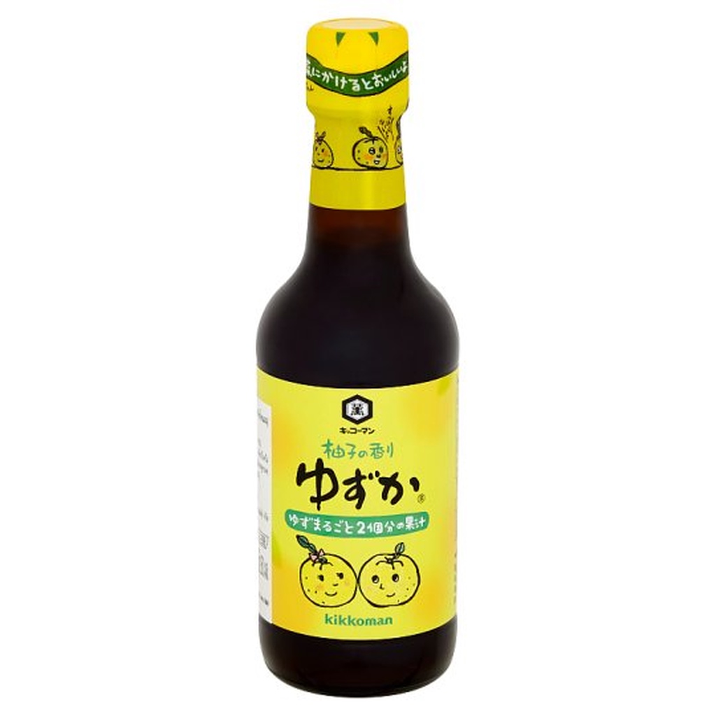 คิคโคแมน คาจู-ปอนซึ ยูซูกะ ซอสถั่วเหลืองรสมะนาวญี่ปุ่น 250 มล.Kikkoman Japanese Soy Sauce Yuzu