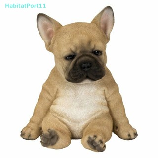 Habitatport รูปปั้นสุนัขบูลด็อก เรซิน น่ารักมาก สําหรับตกแต่งสวน