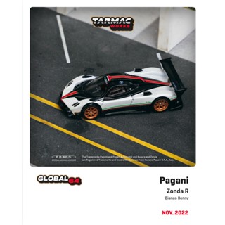 โมเดลรถยนต์ Tarmac Works 1:64 Pagani Zonda R สีขาว