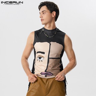 Incerun เสื้อกล้ามลําลอง คอกลม ประดับพู่