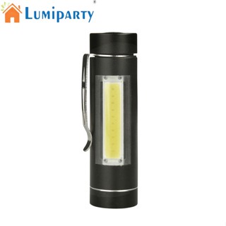 Lumiparty ไฟฉาย LED อลูมิเนียม แบบพกพา ขนาดเล็ก พร้อมที่หนีบปากกา สําหรับใช้ในบ้าน นอกบ้าน