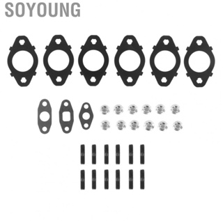 Soyoung wastegate Exhaust Manifold Bolts Gaskets Kit 5266422 Metal Alloy Replacement for Dodge for Cummins 5.9L 6.7L 24V 1998.5‑2019