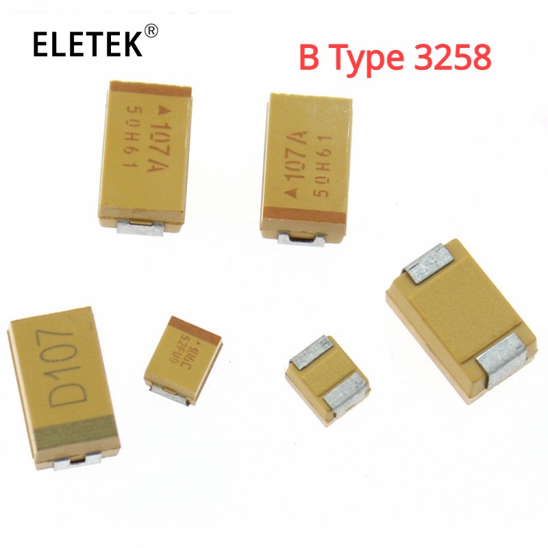 ตัวเก็บประจุแทนทาลัม B Type 3258 SMD 25V 16V 10V 35V 100u 10UF 22 106 3.3 4.7 100UF 0.22UF 1UF 4.7UF