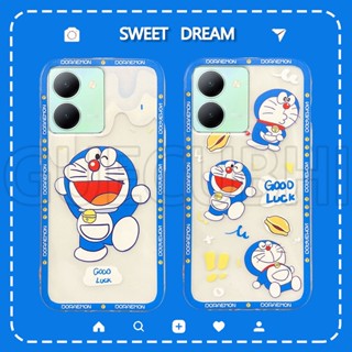 เคสVivo Y36 4G Y36 5G Y02t Y02Aมือถือ ใหม่ ซิลิโคนนิ่ม ใส ลายการ์ตูนโดราเอมอนน่ารัก 2023 สําหรับ เคสโทรศัพท์Vivo Y36