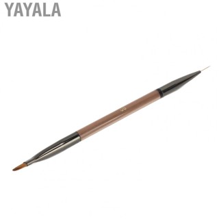 Yayala Painting Nail Art Brush  Dual End Transparent Brown Nail Art Brushes  for Home