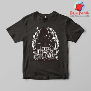 เสื้อยืด พิมพ์ลาย VADER DRUMMER สําหรับเด็กผู้ชาย และเด็กผู้หญิง อายุ 1-9 ปี