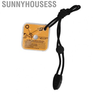 Sunnyhousess Outdoor Signal Mirror with Whistle  Survival Reflective Signal Mirror w/ Lanyard