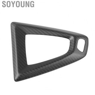 Soyoung Gear Shift Panel Trim  Shifter Panel Cover Dry Carbon Fiber Matt Scratch Proof  for Car Decoration