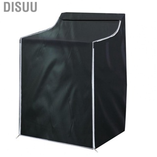 Disuu Washing Machine Covers  210D Coated Silver Washer Covers Black  for Home