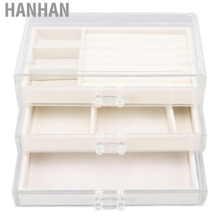 Hanhan 3 Drawers Jewelry Storage Box Large  for Home