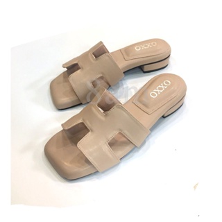 OXXO  รองเท้าแตะหญิง แตะแบรนด์แตะเกาหลี Slippers หนัง Pu แบบสวมใส่สบาย แฟชั่น  SK2031 [ส่งเร็วพิเศษ!]