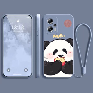 เคส xiaomi POCO X4 GT 5G  เคส กรณีโทรศัพท์นิ่มรูปแบบหมีแพนด้าโชคดี