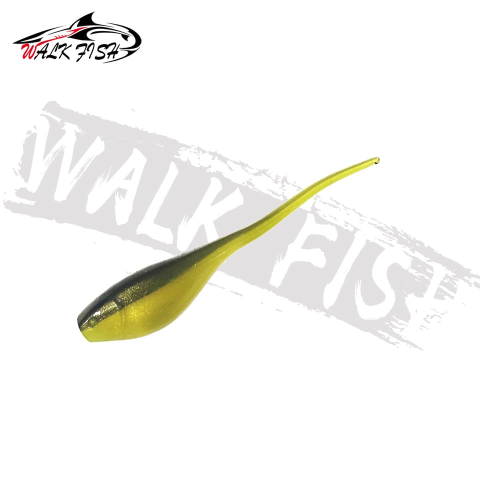 Walk FISH เหยื่อตกปลาซิลิโคน รูปหนอน สองสี 0.7 กรัม 5 ซม. 20 ชิ้น — صورة 5