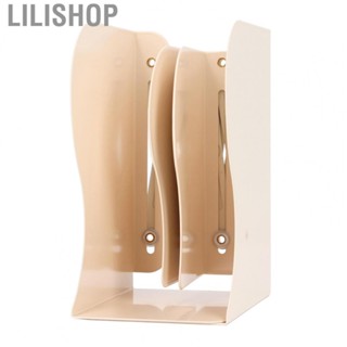 Lilishop Metal  Ends Orderly Storage Adjustment Metal Construction Simple Beige Re QT