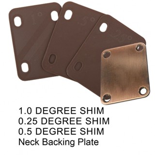 New Arrival~Guitar Neck Shims Metal Plastic Replacement &amp;backing Plate 0.25 Degree