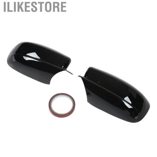 Ilikestore Side Door Mirror Cover  ABS High Strength Dustproof Nonfading Rear View Mirror Housing Sturdy 2pcs  for Car Accessories