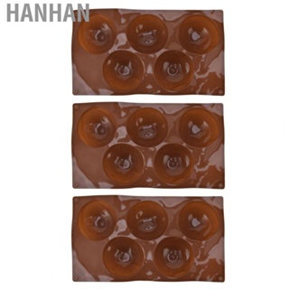 Hanhan 3X Baking Mold  Grade Round Shape 5 Holes Silicone Molds For