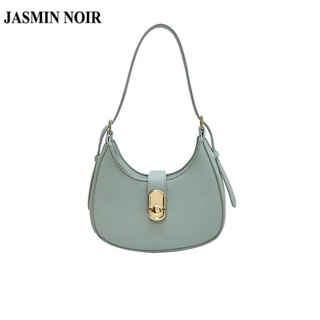 Jasmin NOIR กระเป๋าสะพายไหล่ กระเป๋าถือ หนัง PU ขนาดเล็ก เรียบง่าย สําหรับสตรี