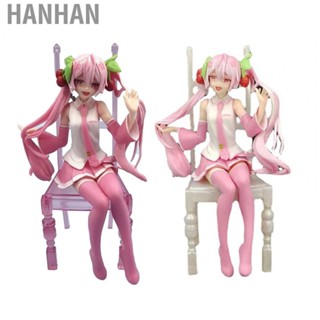 Hanhan Anime Girl Figure  Lovely  Fine Detailed PVC Anime Figure  for Office for Birthday Gift for Desktop Decorations for Home