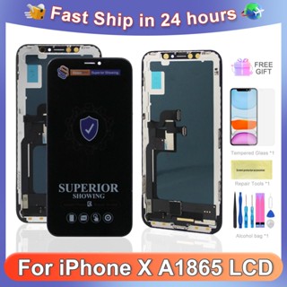 อะไหล่หน้าจอสัมผัสดิจิทัล LCD แบบเปลี่ยน สําหรับ iPhone X A1865 A1901 A1902