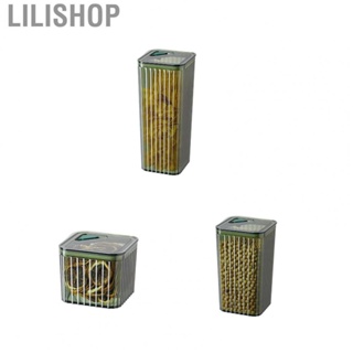 Lilishop Kitchen  Storage Box Double Sealing Transparent Keep Dry Multifunctional Kitchen Storage Jar Dark Green