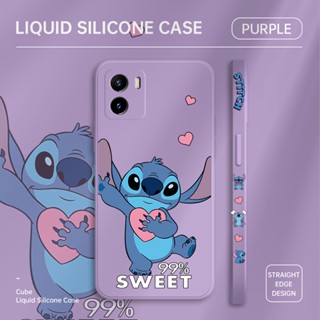 เคสโทรศัพท์มือถือ ซิลิโคนนิ่ม กันรอยกล้อง ลายการ์ตูน Stitch น่ารัก สําหรับ Vivo Y01 Y02s Y12 Y15 Y17 Y12a Y12s Y15a Y15s Y75s