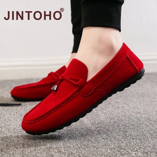 Jintoho รองเท้าโลฟเฟอร์ลําลอง กันลื่น สไตล์เกาหลี แฟชั่นสําหรับผู้ชาย