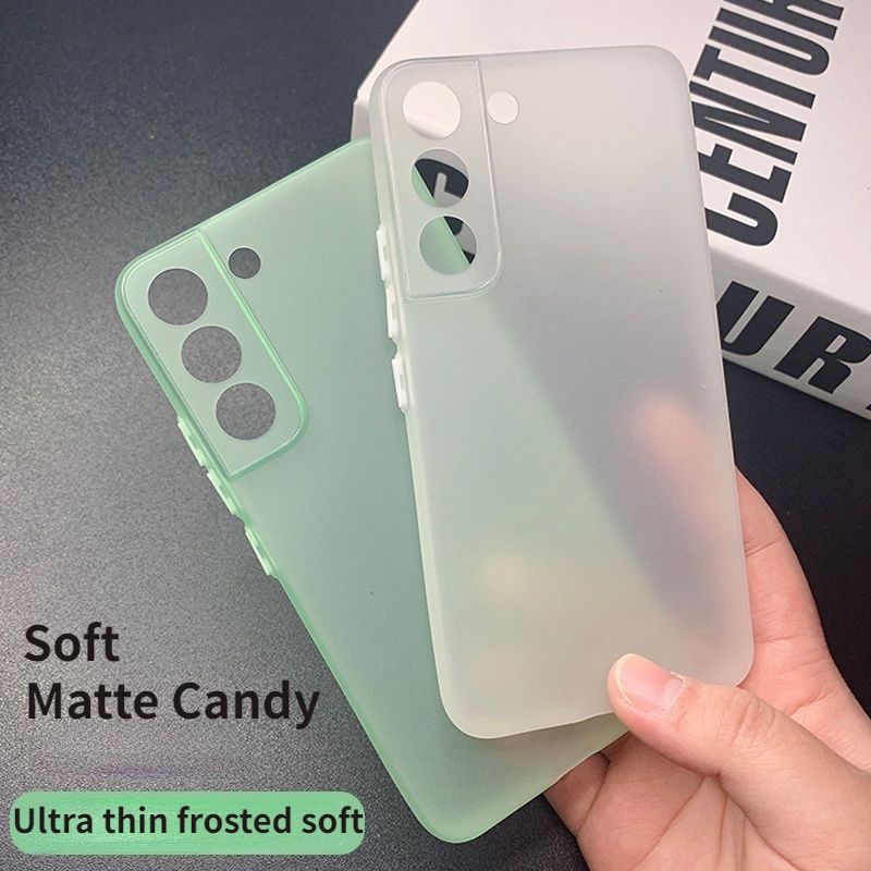 เคสโทรศัพท์มือถือแบบนิ่ม Tpu ผิวด้าน กันกระแทก กันรอยเลนส์กล้อง บางมาก สําหรับ Samsung Galaxy A14 S23 S22 S21 PLUS ULTRA FE