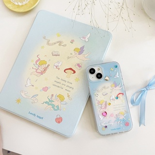 เคสหนังอะคริลิคแข็ง ลายกามเทพ สีฟ้า สําหรับ IPad Mini6 IPad5 6 7 8 9 Air Air1 Air2 Air3 Air4 Air5 10.9 นิ้ว Pro10.5 Pro11 Pro12.9 2018 2020 2021 2022