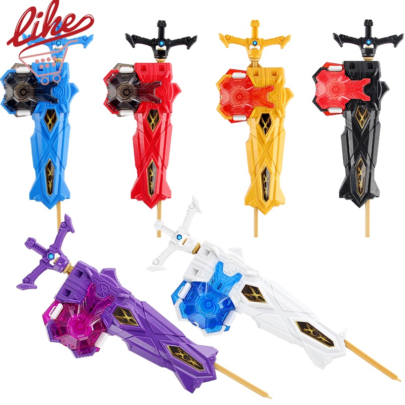 Beyblade Burst B-200 Xiphoid Xcalibur Launcher สีแดงสีดําทองสีฟ้าสีม่วงสีขาว Beyblade ของเล่นเด็ก