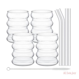 Joy แก้วมักดื่มกาแฟ วิสกี้ แบบชั้นเดียว พร้อมหลอดดูด
