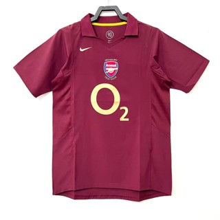 เสื้อกีฬาแขนสั้น ลายทีมชาติฟุตบอล Arsenal 05-06 ชุดเหย้า สไตล์เรโทร แห้งเร็ว ไซซ์ S-XXL