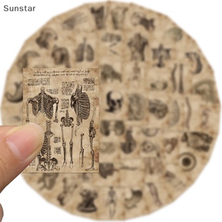 Sunstar สติกเกอร์โปสเตอร์ ลายกายวิภาคศาสตร์และกายภาพร่างกาย โครงกระดูก 56 ชิ้น