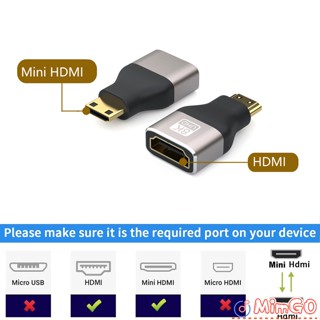 Go อะแดปเตอร์แปลง ขนาดเล็ก สําหรับมอนิเตอร์ Forhdmi 8k 60hz 2.1