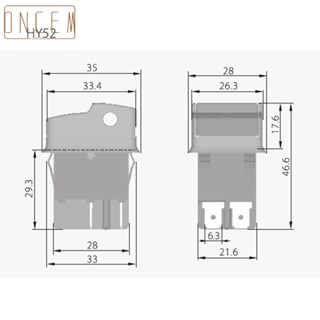 【ONCEMOREAGAIN】Button On 125 / 250V 20 / 12A HY52 IP54 ON OFF Contact Aterproof And Dustproof