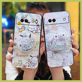 เคสโทรศัพท์มือถือ ลายการ์ตูนอนิเมะน่ารัก สีพื้น หมุนได้ สําหรับ Google Google Pixel6A