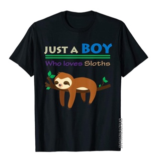 เสื้อยืด ขนาดใหญ่ พิมพ์ลาย Just A Boy Who Loves Sloths สําหรับผู้ชาย