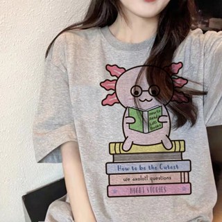 Axolotl เสื้อยืดสตรีท สไตล์ญี่ปุ่น 2000s y2k