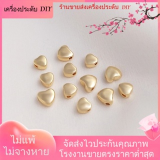 💖เครื่องประดับ DIY ขายส่ง💖สร้อยข้อมือลูกปัด ชุบทอง 14k รูปหัวใจ ทรงหลวม แฮนด์เมด DIY[ลูกปัด/จี้/สร้อยคอ/สร้อยข้อมือ/กําไลข้อมือ/ต่างหู]