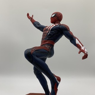 โมเดลฟิกเกอร์ รูปปั้นอนิเมะ Avengers Spider-Man Iron Man สําหรับตกแต่งบ้าน