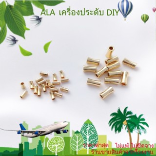 ❤️เครื่องประดับ DIY❤️การรักษาสี 14K ชุบทองไม้ไผ่ Slub หลอดไม้ไผ่รูปร่างตรง Spacer ลูกปัดทำด้วยมือสร้อยข้อมือมุกสร้อยคออุปกรณ์เสริม DIY[ท่อชุบทอง/สร้อยคอ/สร้อยข้อมือ/กําไลข้อมือ/ต่างหู]