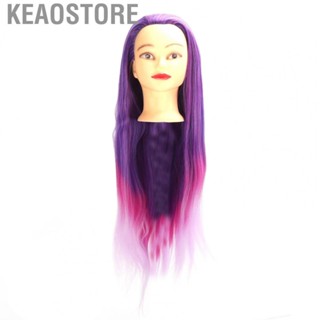 Keaostore Hairdresser Head Gradient Color Mannequin Hair Lightweight Easy To Comb Clear Hairline Compact for Cutting