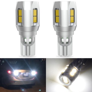 หลอดไฟซีนอน LED W16W T15 T16 912 921 10SMD 2835 12V สว่างมาก สีขาว สําหรับรถยนต์ 2 ชิ้น