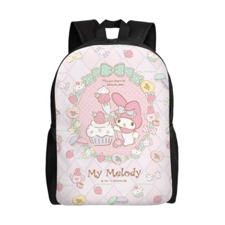 กระเป๋าเป้สะพายหลัง กระเป๋านักเรียน ผ้าแคนวาส ลาย My Melody สําหรับวัยรุ่น ผู้ชาย และผู้หญิง