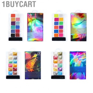 1buycart 12 Colors Nail Paint  Watercolor Paint Set Safe Materials Environmentally Friendly Lasting with Shiny Texture for DIY Nail Art Painting