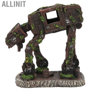 Allinit Fish Tank Resin Artificial Robot Dog Ornament  Decoration Gift